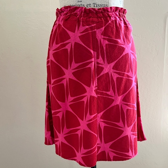 H&M Red & Pink Geometeric Pattern Swing Skirt Size 6 - Picture 5 of 11